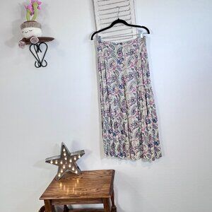 FREE PEOPLE ONE WIDE LEG PAISLY FLOWY PANTS